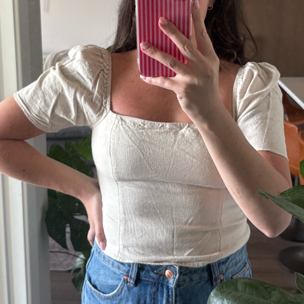 Beige Abercrombie Top